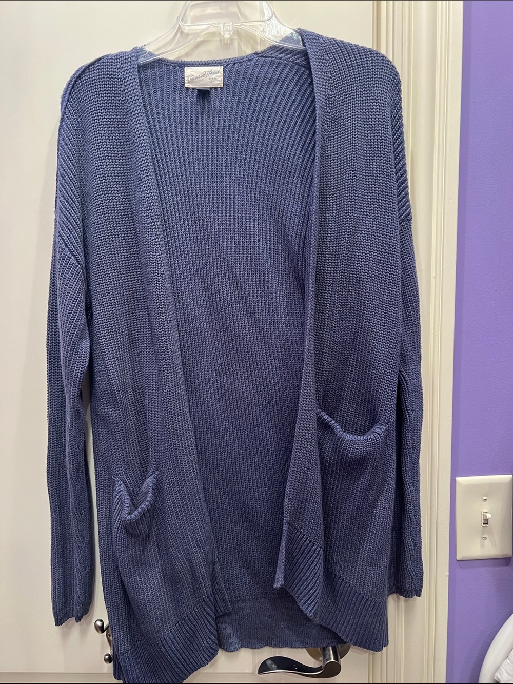 Universal Thread Dusty Blue Open Knit Cardigan with Pockets